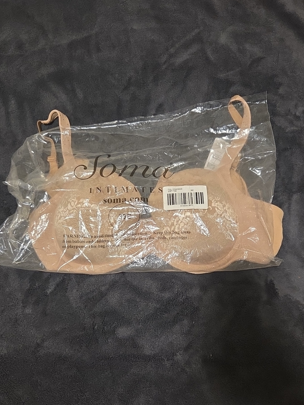 Soma Soft Tan Full Coverage Bra